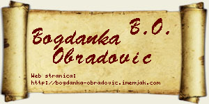 Bogdanka Obradović vizit kartica